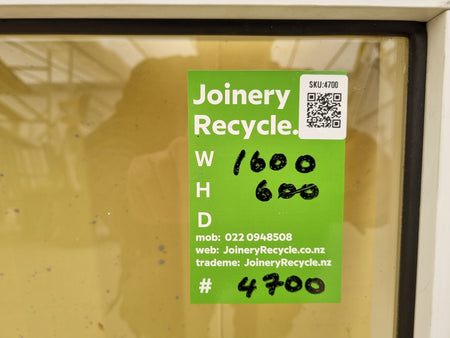 Aluminium Window Silver   1600 W  x 600 H  [#4700] Joinery Recycle
