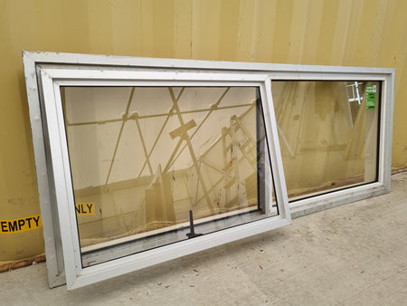 Aluminium Window Silver   1600 W  x 600 H  [#4700] Joinery Recycle