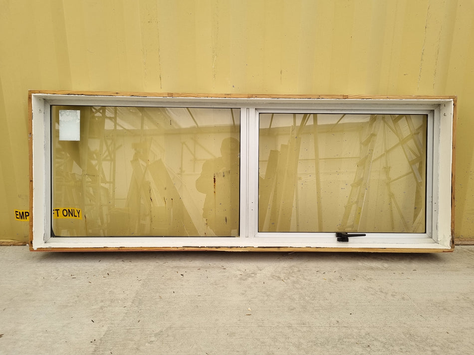 Aluminium Window Silver   1600 W  x 600 H  [#4700] Joinery Recycle