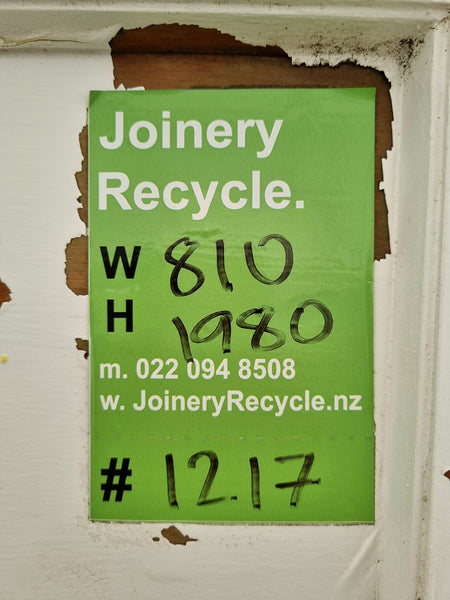 Internal Wooden Door Leaf    810 W  x  1980 H  [#1217] Joinery Recycle