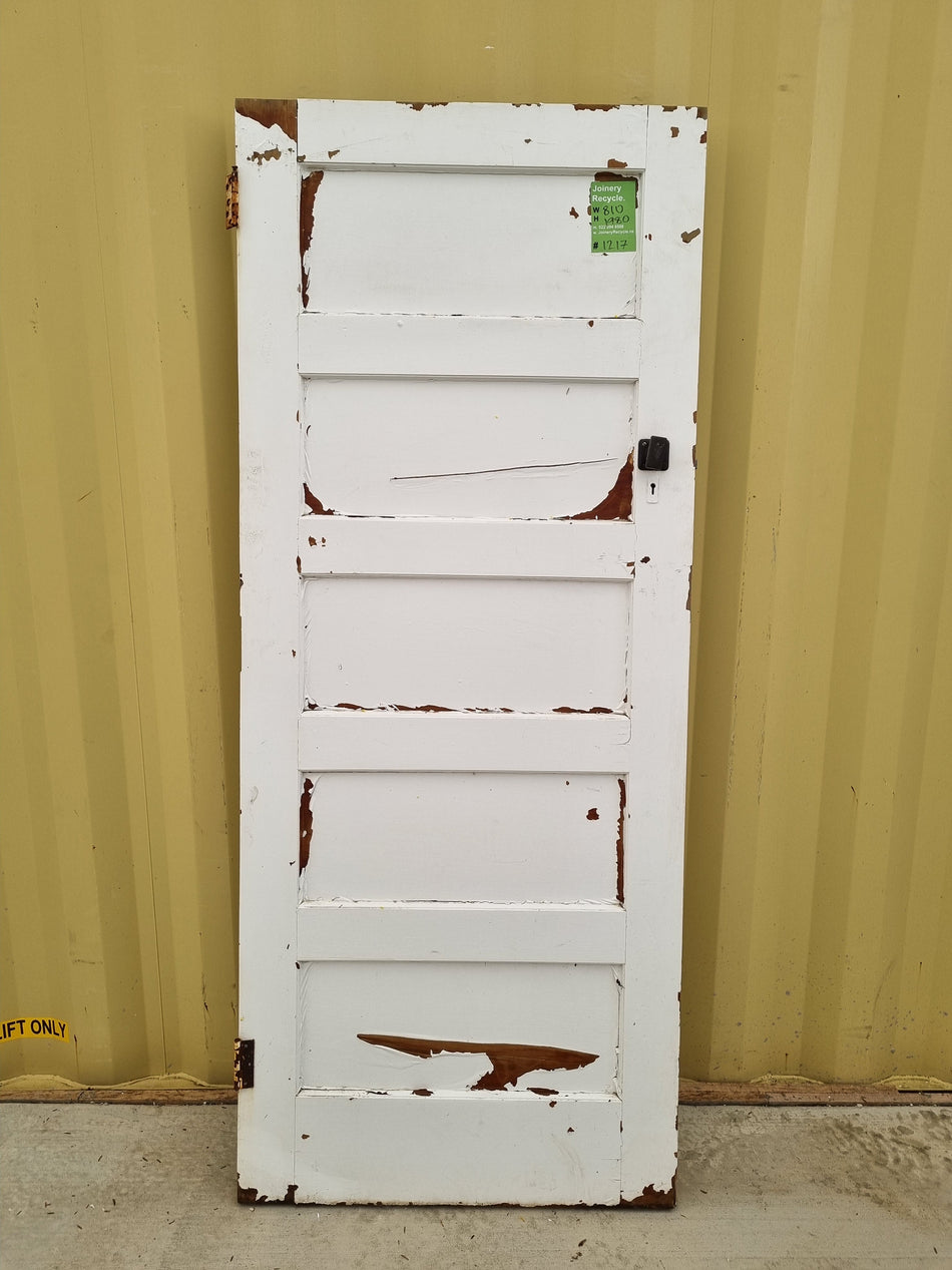 Internal Wooden Door Leaf    810 W  x  1980 H  [#1217] Joinery Recycle