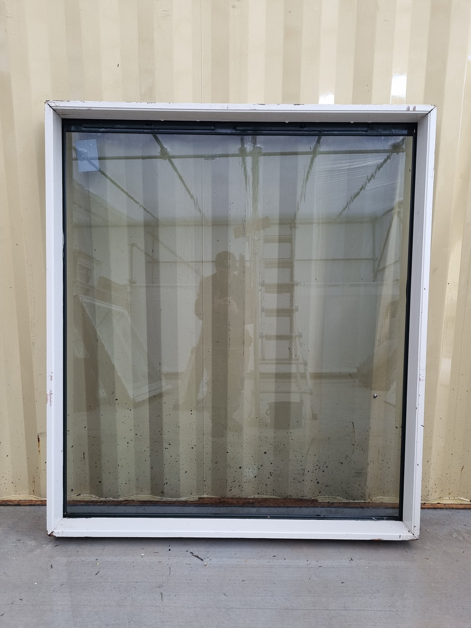 Aluminium Window Dark Green   1400 W  x 1600 H [#1317] Joinery Recycle