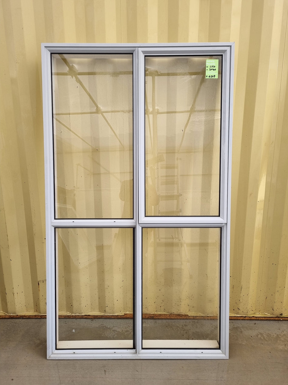 Aluminium Window White   1190 W  x 2040  H  [#4347] Joinery Recycle