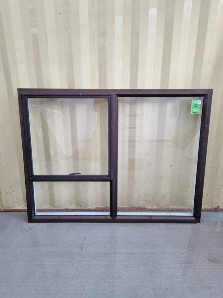 Aluminium Window Brown 1600 W  x 1200 H [#4520] Joinery Recycle