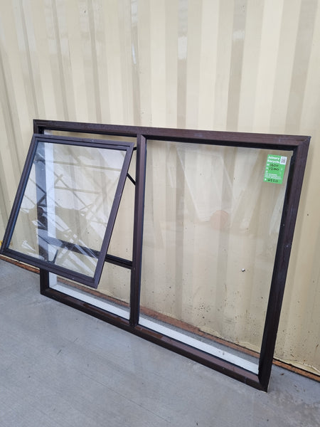 Aluminium Window Brown 1600 W  x 1200 H [#4520] Joinery Recycle