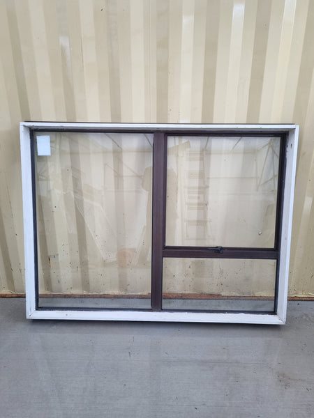 Aluminium Window Brown 1600 W  x 1200 H [#4520] Joinery Recycle