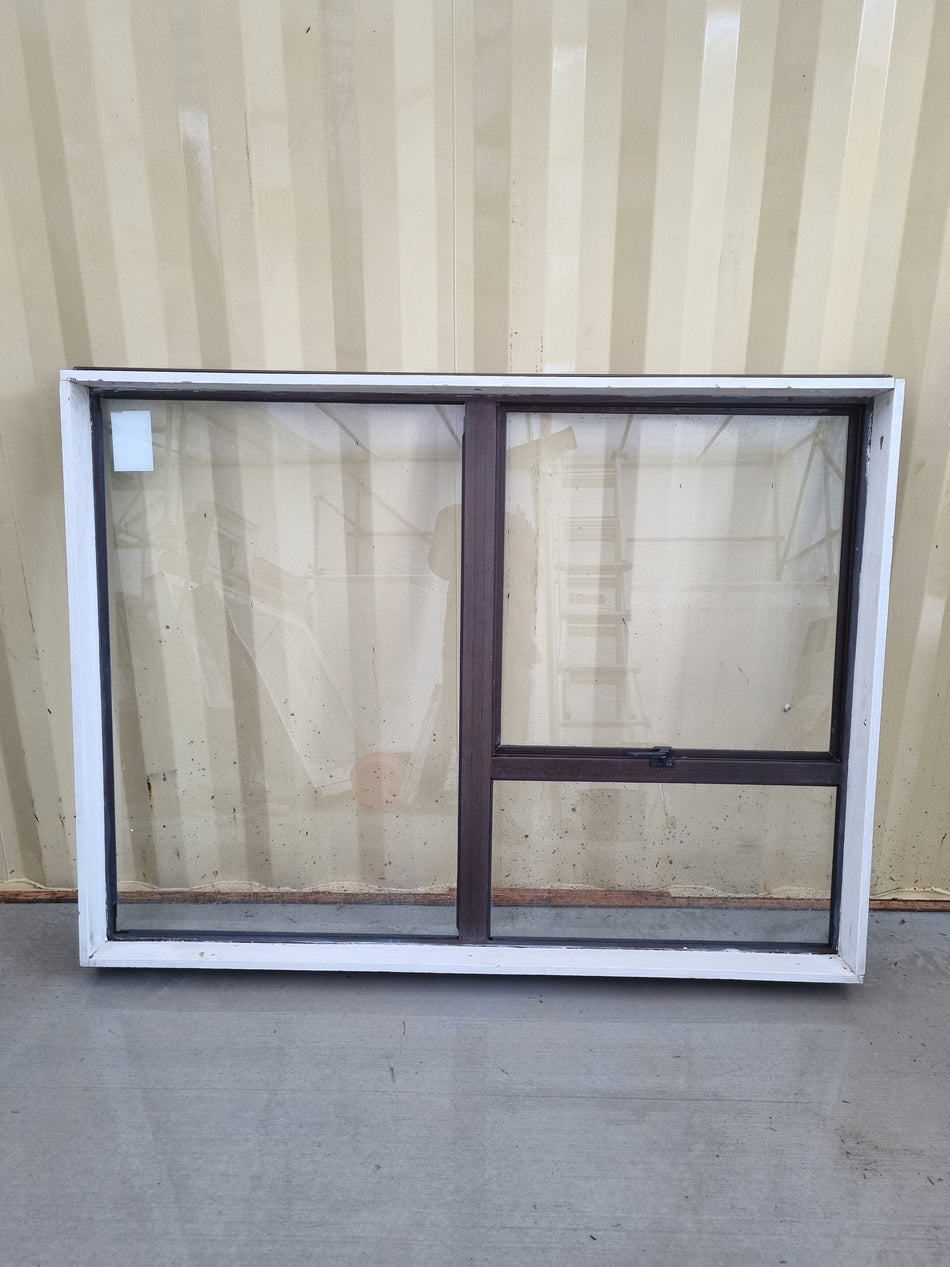 Aluminium Window Brown 1600 W  x 1200 H [#4520] Joinery Recycle