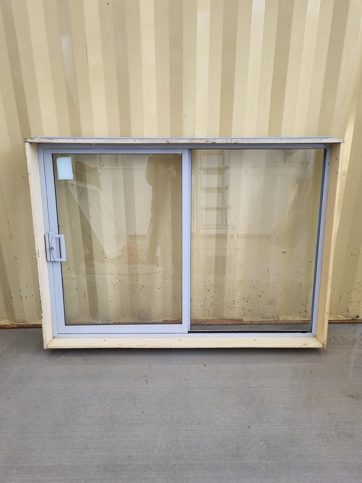 Aluminium Sliding Window Grey 1600 W  x 1150 H [#4350] Joinery Recycle
