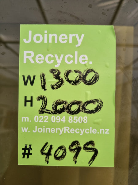 Aluminium Window White 1300 W  x 2000 H [#4099] Joinery Recycle
