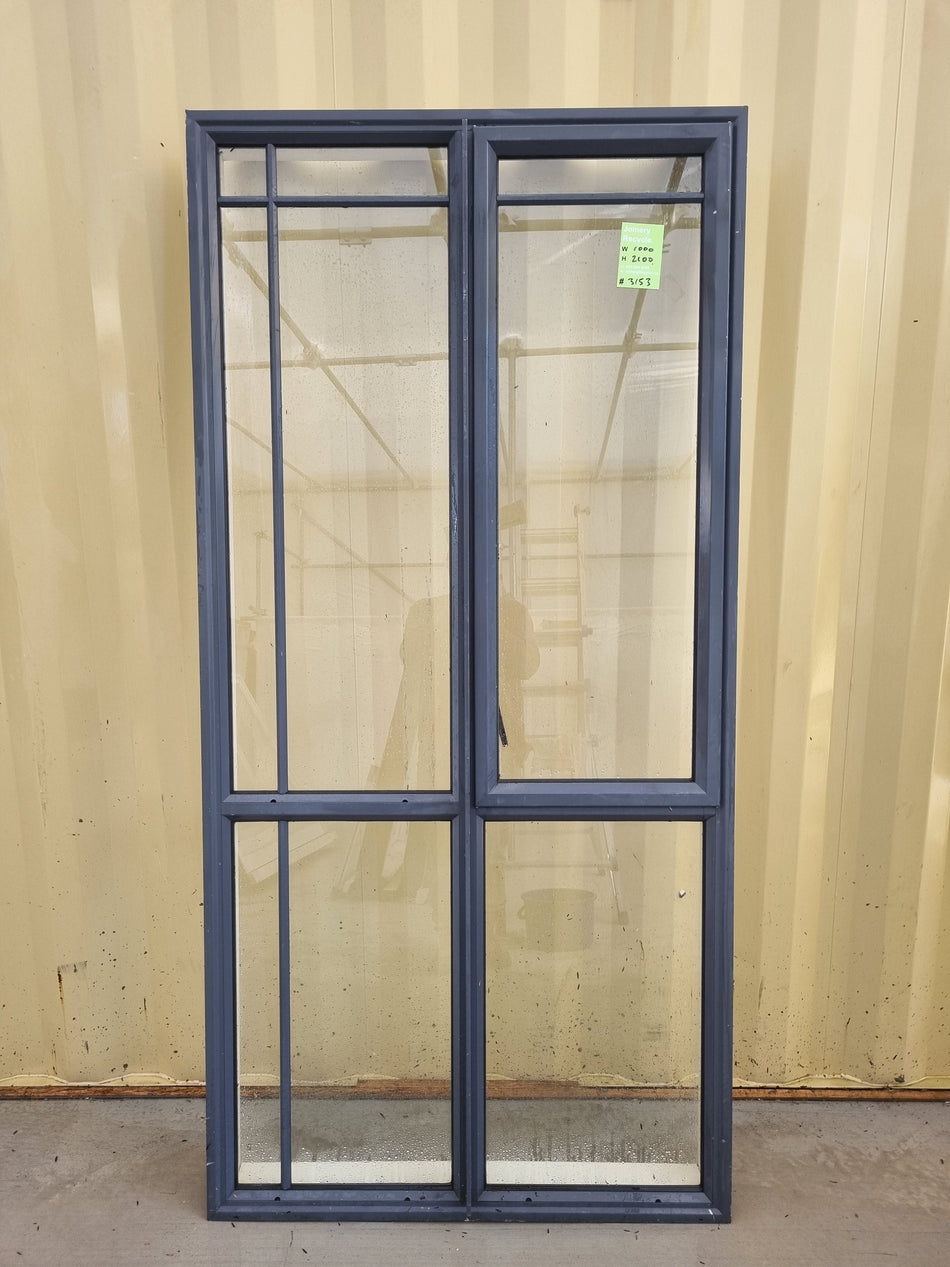 Aluminium Window Grey  1000 W x 2100 H [#3153] Joinery Recycle