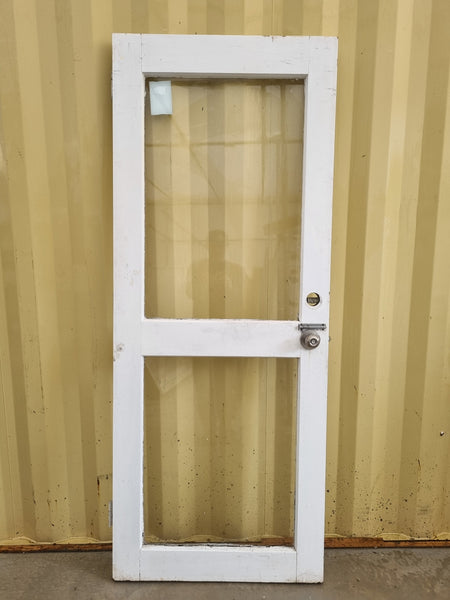 Wood and Glass Single Door Leaf  760 W x 2020 H [#4185] Joinery Recycle