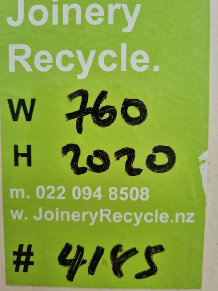 Wood and Glass Single Door Leaf  760 W x 2020 H [#4185] Joinery Recycle
