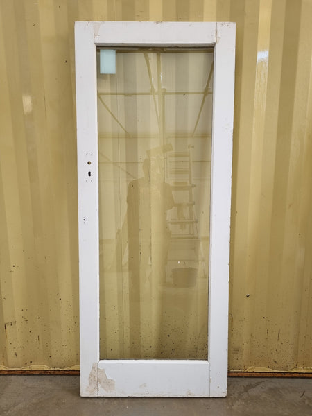Wood and Glass Single Door Leaf  815 W x 1985 H [#1282] Joinery Recycle