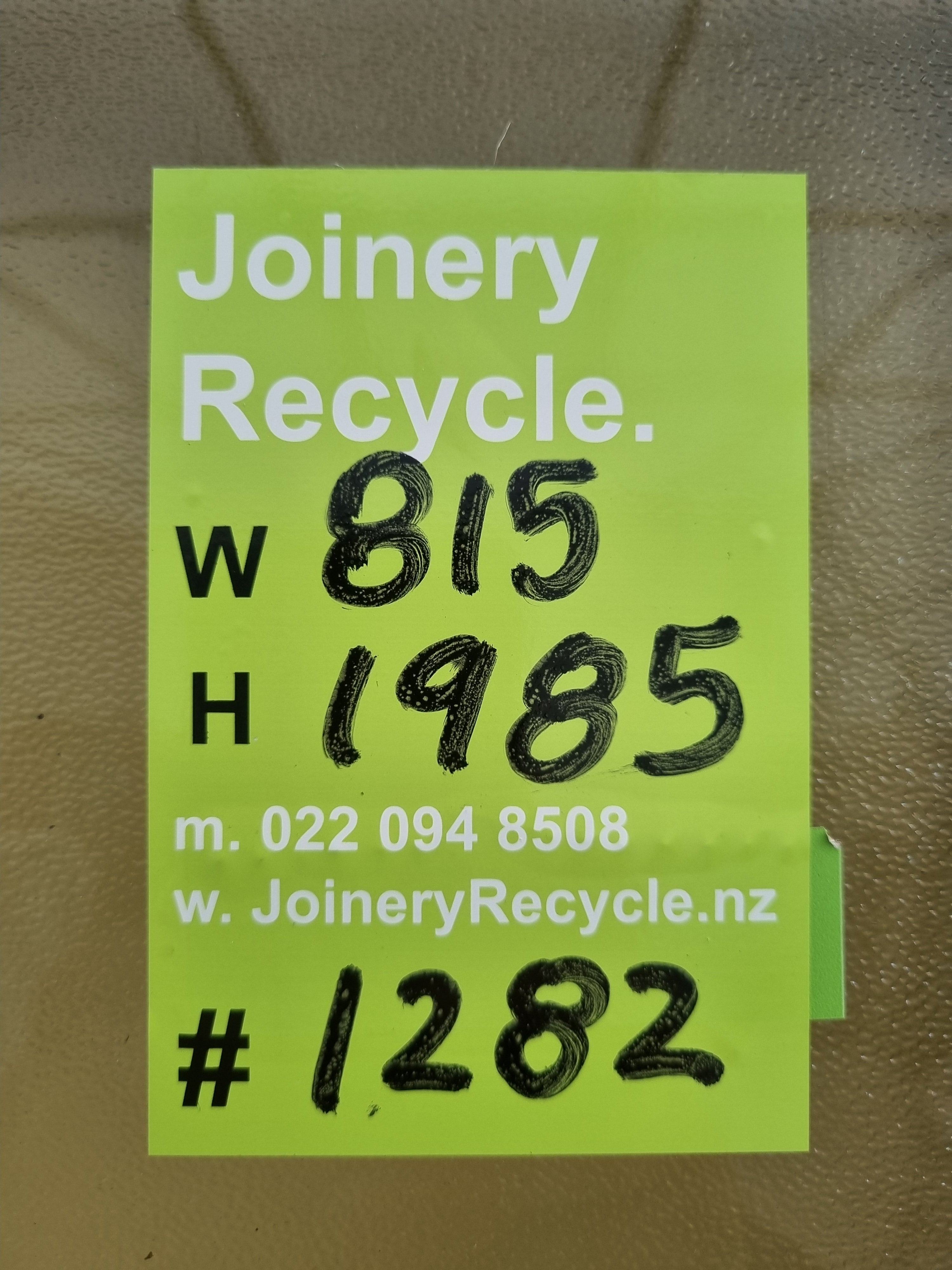 Wood and Glass Single Door Leaf 815 W x 1985 H [#1282] Joinery Recycle