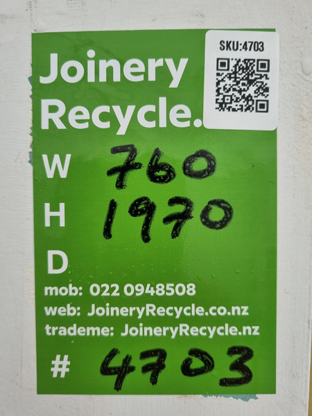 Solid Wood Internal Villa 4 Panel Door    760 W  x  1970 H  [#4703] Joinery Recycle