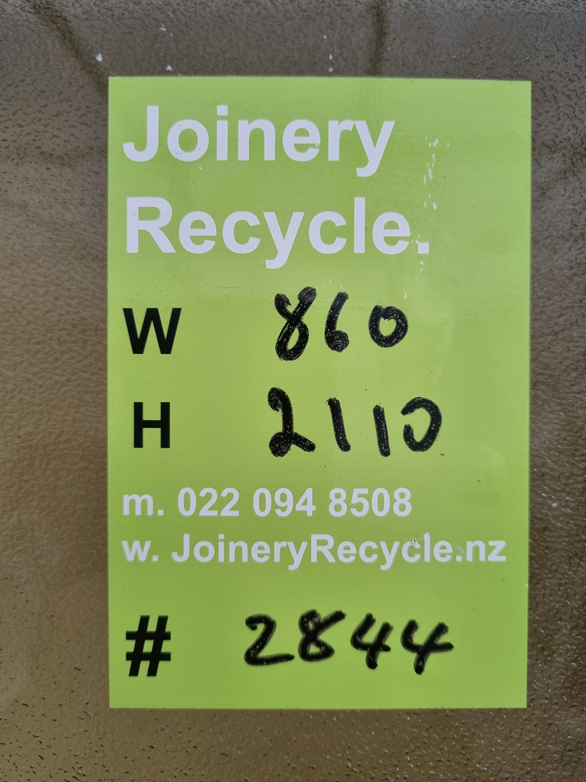 Wood and Glass Single Door Leaf 860 W x 2110 H [#2844] Joinery Recycle