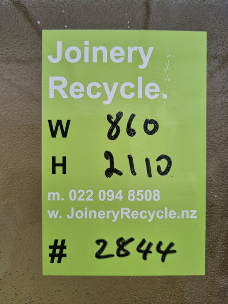 Wood and Glass Single Door Leaf 860 W x 2110 H [#2844] Joinery Recycle