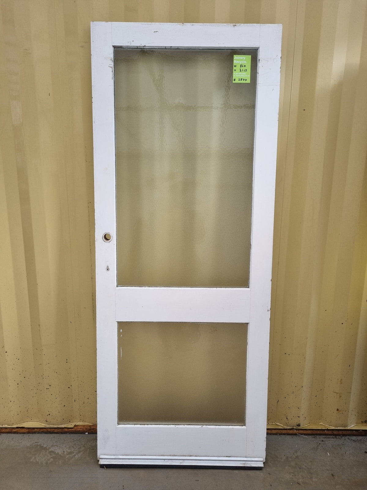 Wood and Glass Single Door Leaf 860 W x 2110 H [#2844] Joinery Recycle