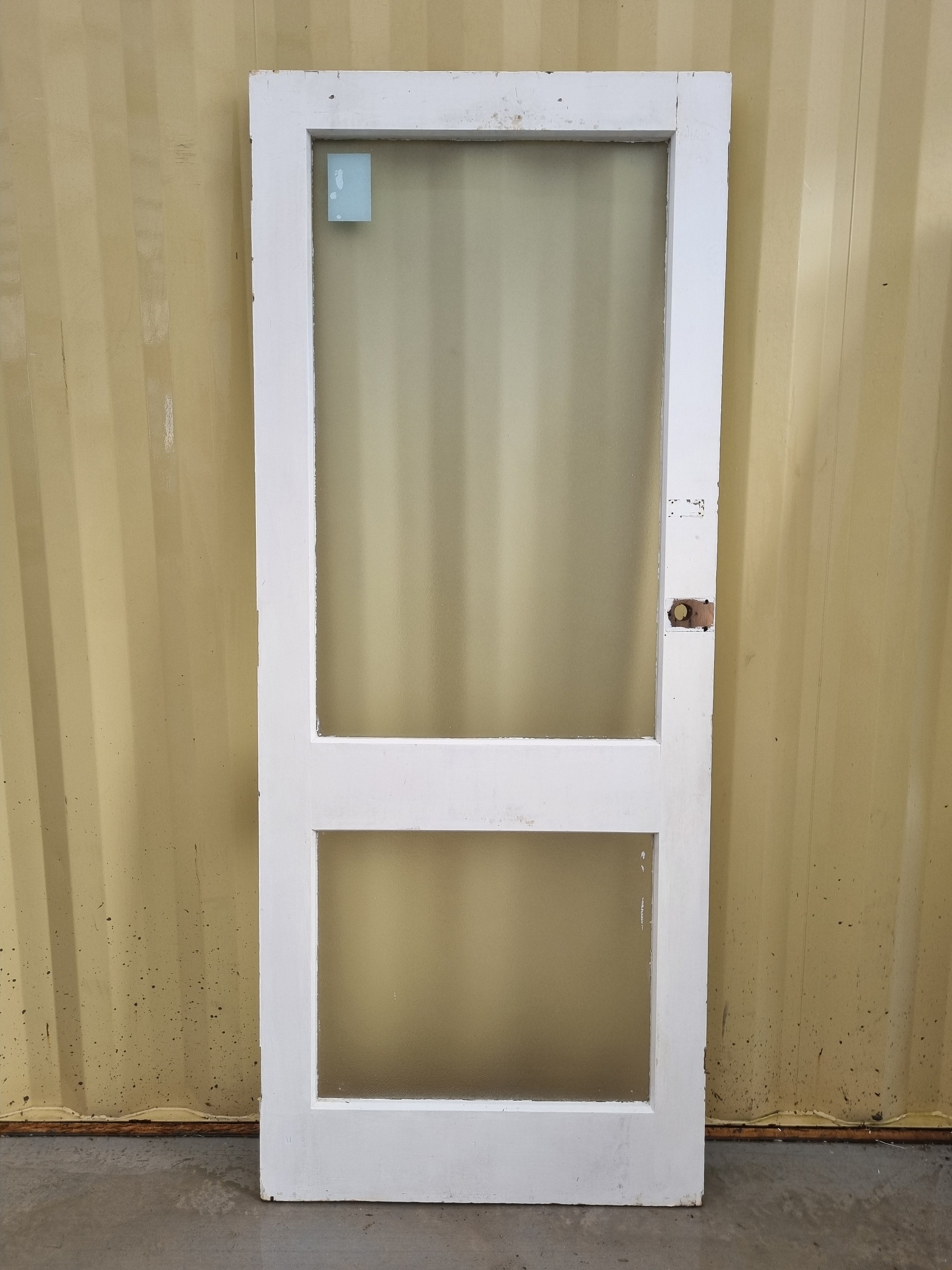Wood and Glass Single Door Leaf 860 W x 2110 H [#2844] Joinery Recycle