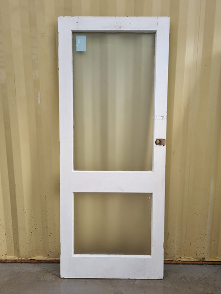 Wood and Glass Single Door Leaf 860 W x 2110 H [#2844] Joinery Recycle