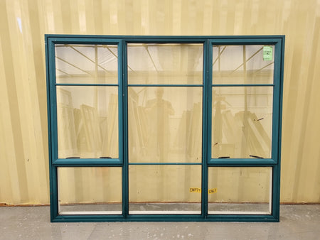 Aluminium Window Green 2000 W  x 1620 H [#2552] Joinery Recycle
