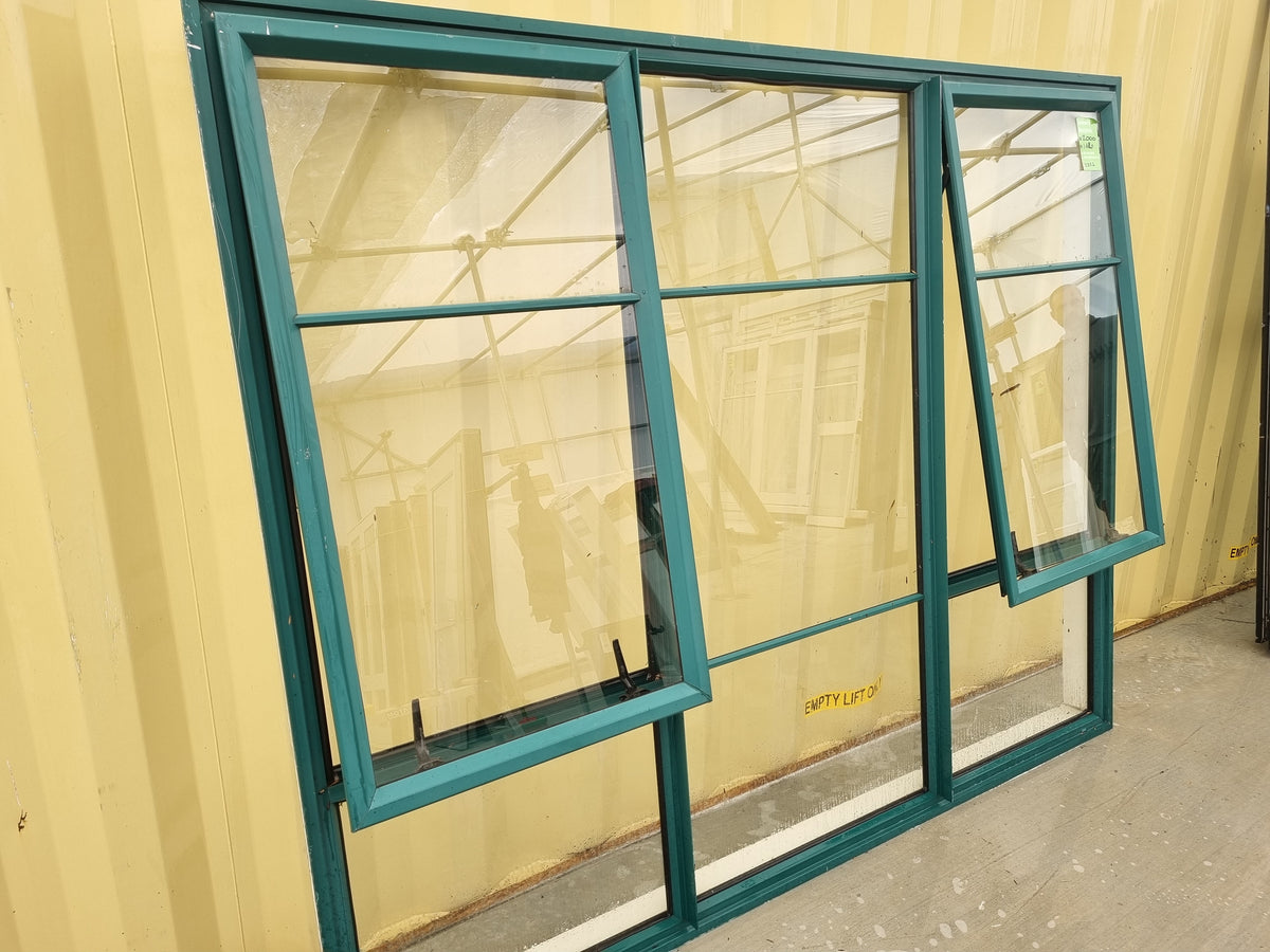 Aluminium Window Green 2000 W  x 1620 H [#2552] Joinery Recycle