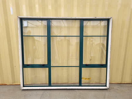 Aluminium Window Green 2000 W  x 1620 H [#2552] Joinery Recycle
