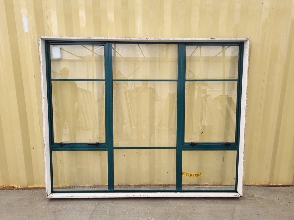 Aluminium Window Green 2000 W  x 1620 H [#2552] Joinery Recycle