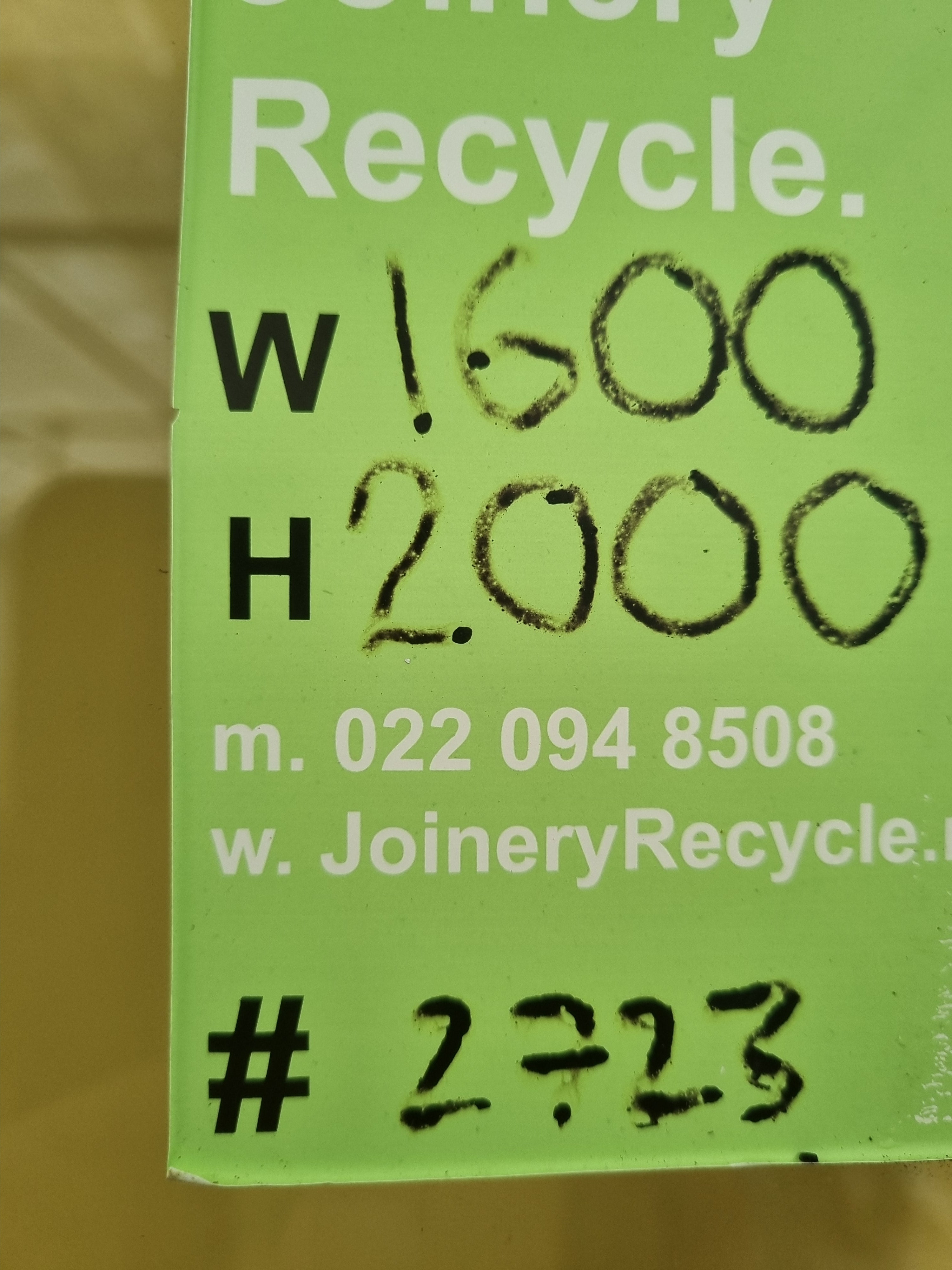 Aluminium Window Karaka Green 1600 W  x 2000 H [#2723] Joinery Recycle
