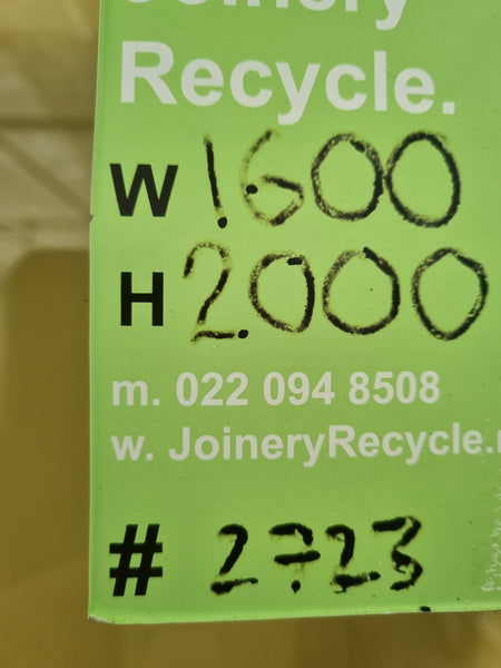 Aluminium Window Karaka Green 1600 W  x 2000 H [#2723] Joinery Recycle