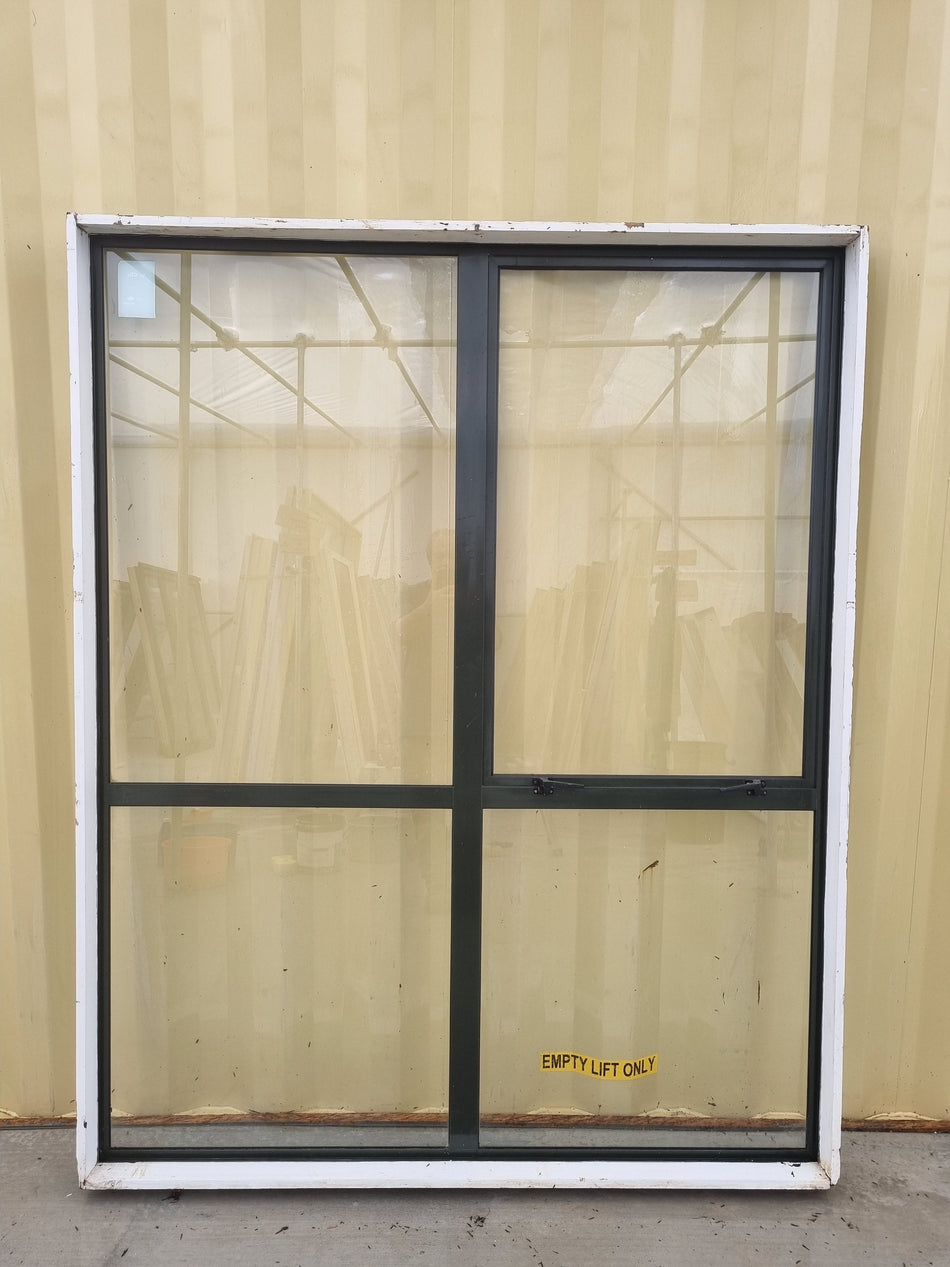 Aluminium Window Karaka Green 1600 W  x 2000 H [#2723] Joinery Recycle