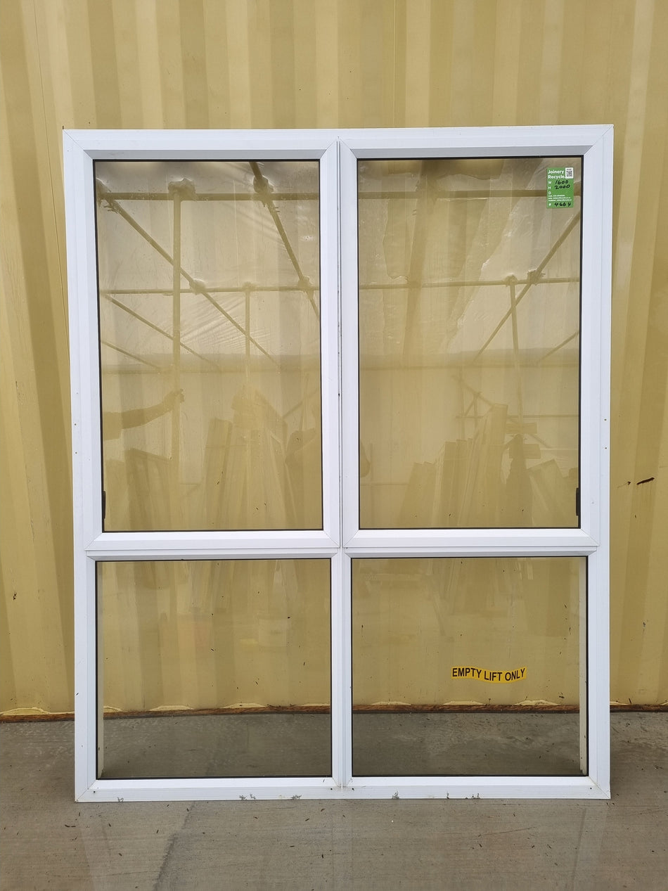 Aluminium Window White  1600 W  x 2000 H  [#4664] Joinery Recycle