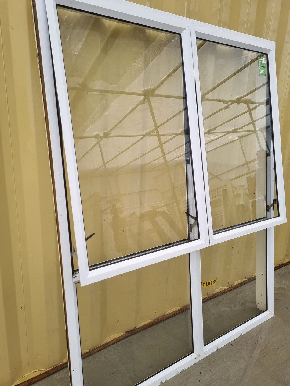 Aluminium Window White  1600 W  x 2000 H  [#4664] Joinery Recycle