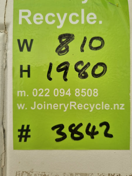Solid wood Door Leaf   810 W  x 1980 H  [#3842] Joinery Recycle