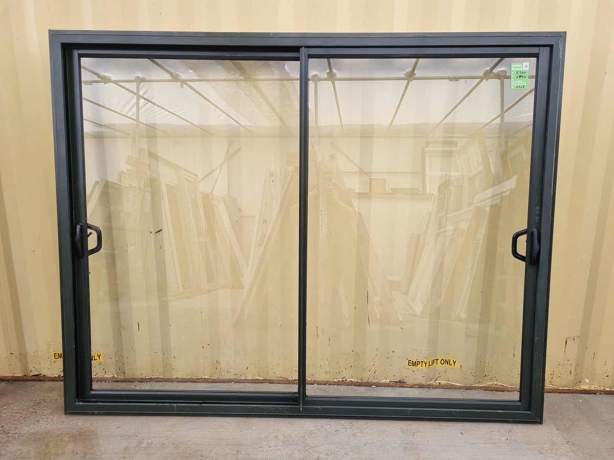 Sliding Aluminium Window Karaka Green  2340 W  x  1820 H [#4568] Joinery Recycle