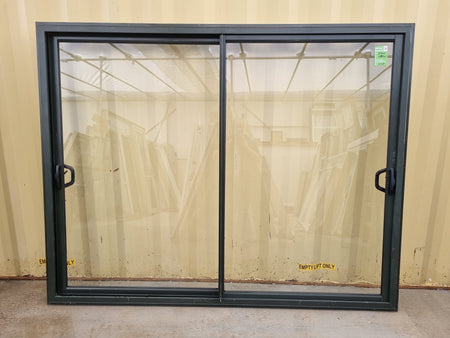 Sliding Aluminium Window Karaka Green  2340 W  x  1820 H [#4568] Joinery Recycle
