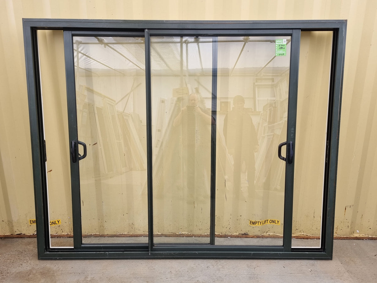 Sliding Aluminium Window Karaka Green  2340 W  x  1820 H [#4568] Joinery Recycle