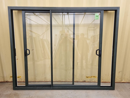 Sliding Aluminium Window Karaka Green  2340 W  x  1820 H [#4568] Joinery Recycle
