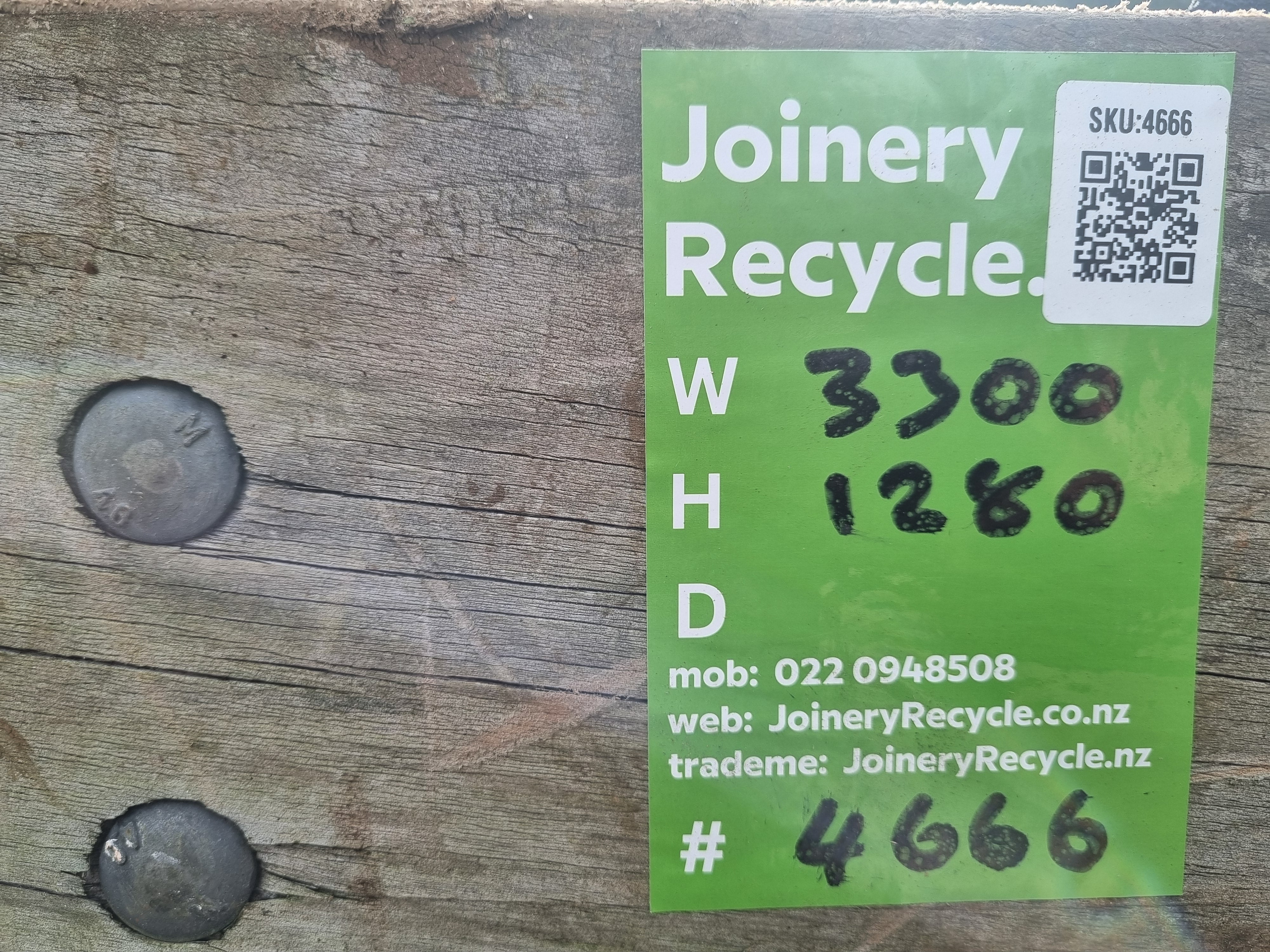 Kiwi Style Deck Ballustrade 3300 W  x 1280 H [#4666  SF] Joinery Recycle