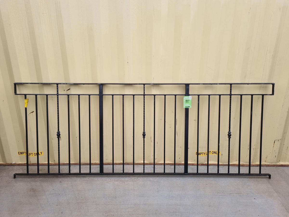 Wrought Iron Ballustrade 2600 W  x 990 H [#4688 SF] Joinery Recycle