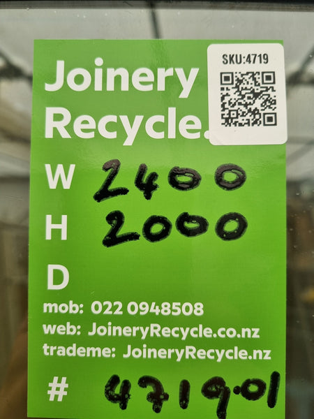 RANCH SLIDER white 2400  W x 2000 H [# 4719 SF] Joinery Recycle