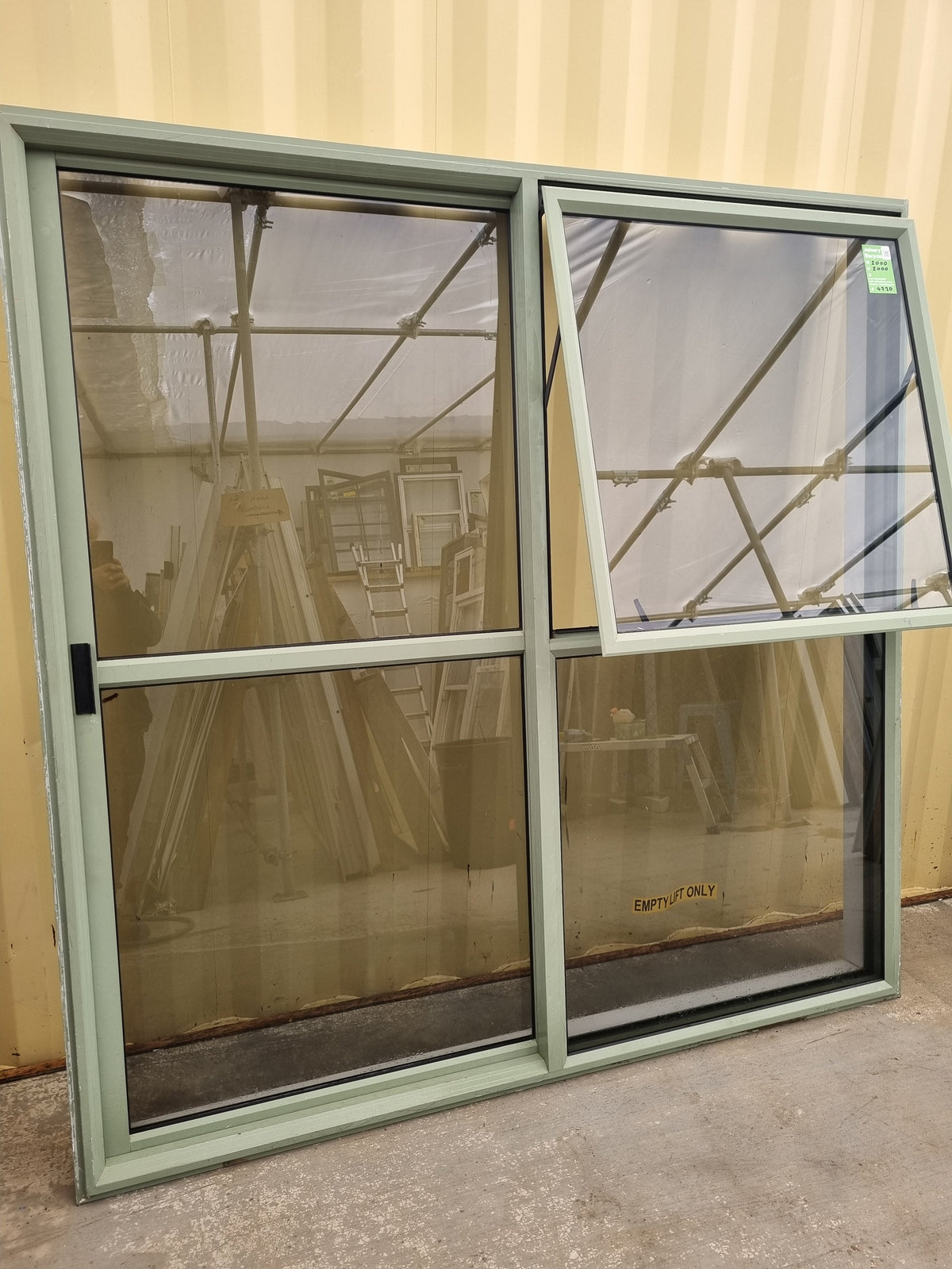 Ranch Slider Green 2000  W x  2000 H [#4720 SF] Joinery Recycle