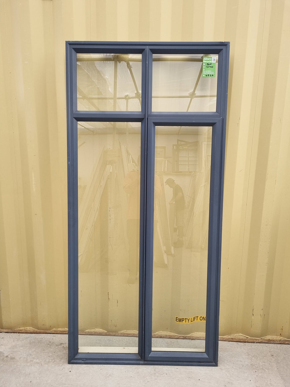 Aluminium Window Grey  960 W  x 2040 H [#4726] Joinery Recycle