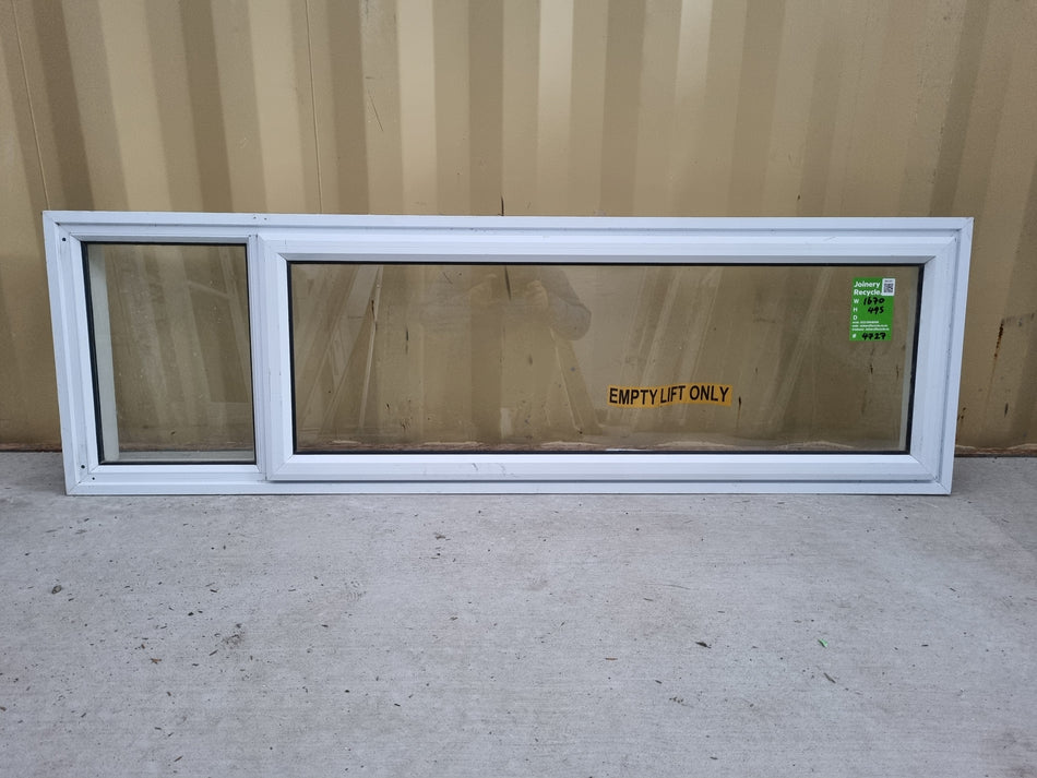 Aluminium Window White   1670 W  x  495 H  [# 4727] Joinery Recycle