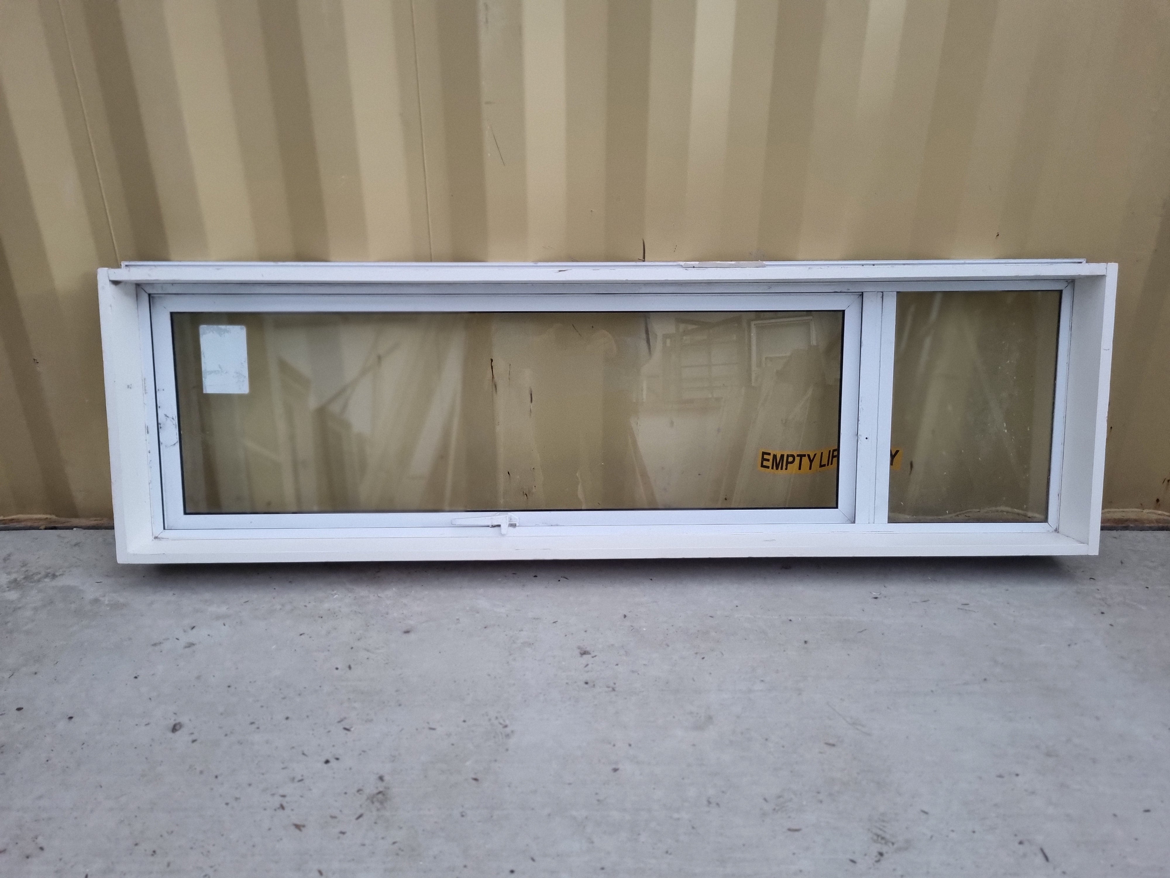 Aluminium Window White   1670 W  x  495 H  [# 4727] Joinery Recycle