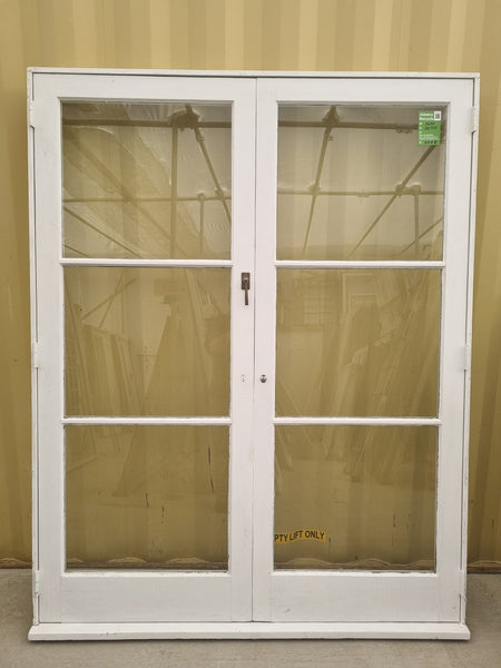Wood and Glass French Doors 1600 W x 2020 H [#4728] Joinery Recycle