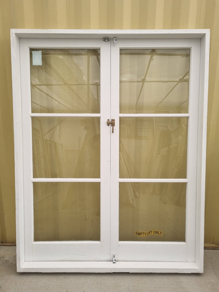 Wood and Glass French Doors 1600 W x 2020 H [#4728] Joinery Recycle