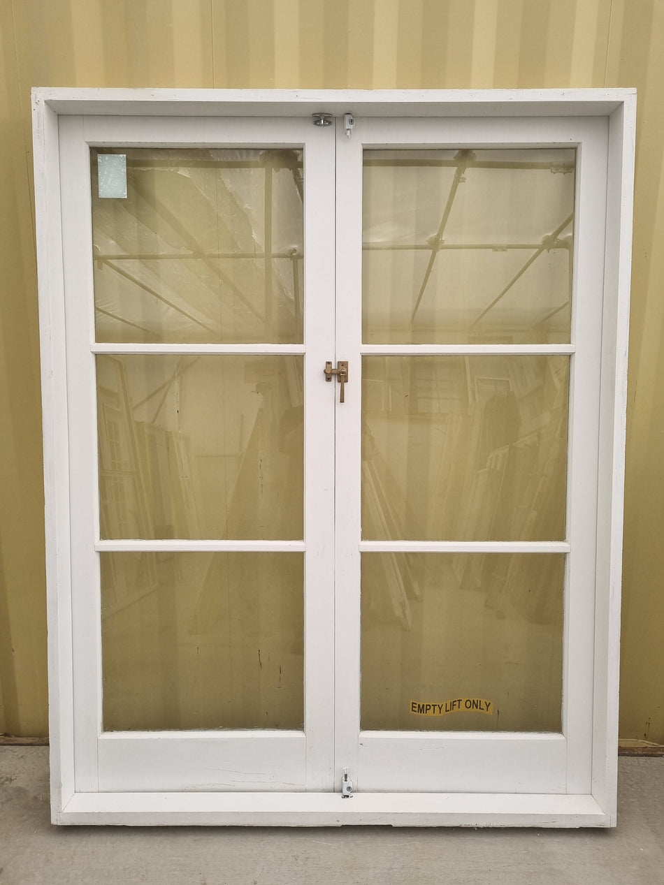 Wood and Glass French Doors 1600 W x 2020 H [#4728] Joinery Recycle