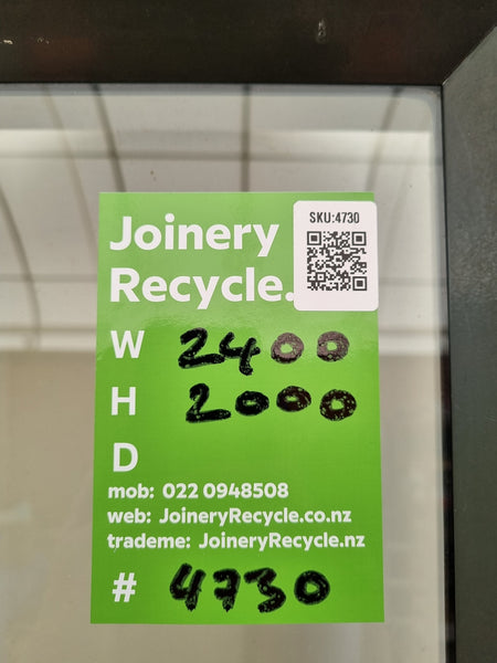 Aluminium French Door with Side Lights  2400 W x 2000 H [#4730 SF]) Joinery Recycle