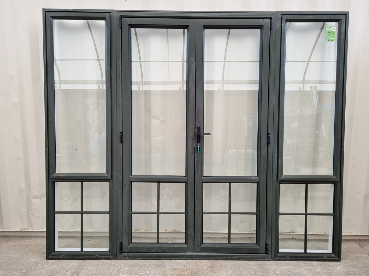 Aluminium French Door with Side Lights  2400 W x 2000 H [#4730 SF]) Joinery Recycle